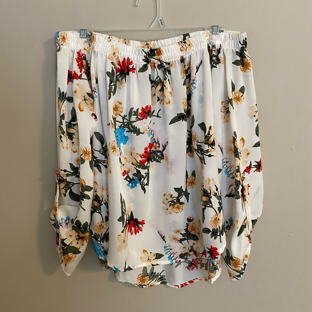 Off the shoulder silk top